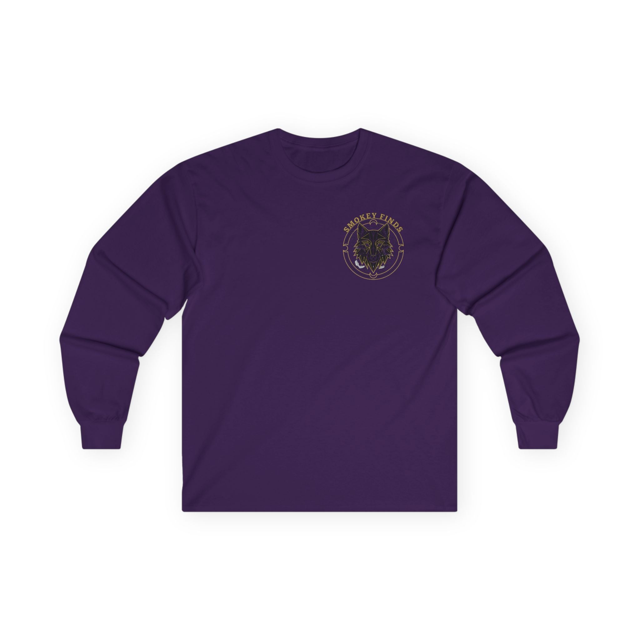 Smokey Finds Wolf Long Sleeve Tee | Chest Patch & Back Print