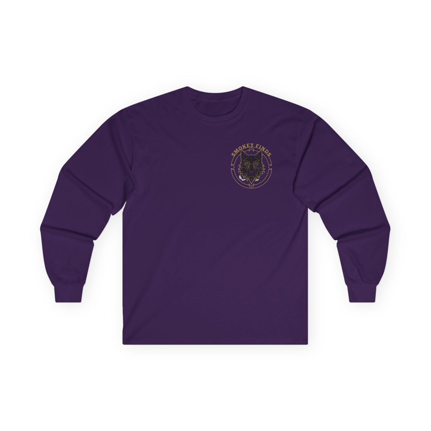 Smokey Finds Wolf Long Sleeve Tee | Chest Patch & Back Print