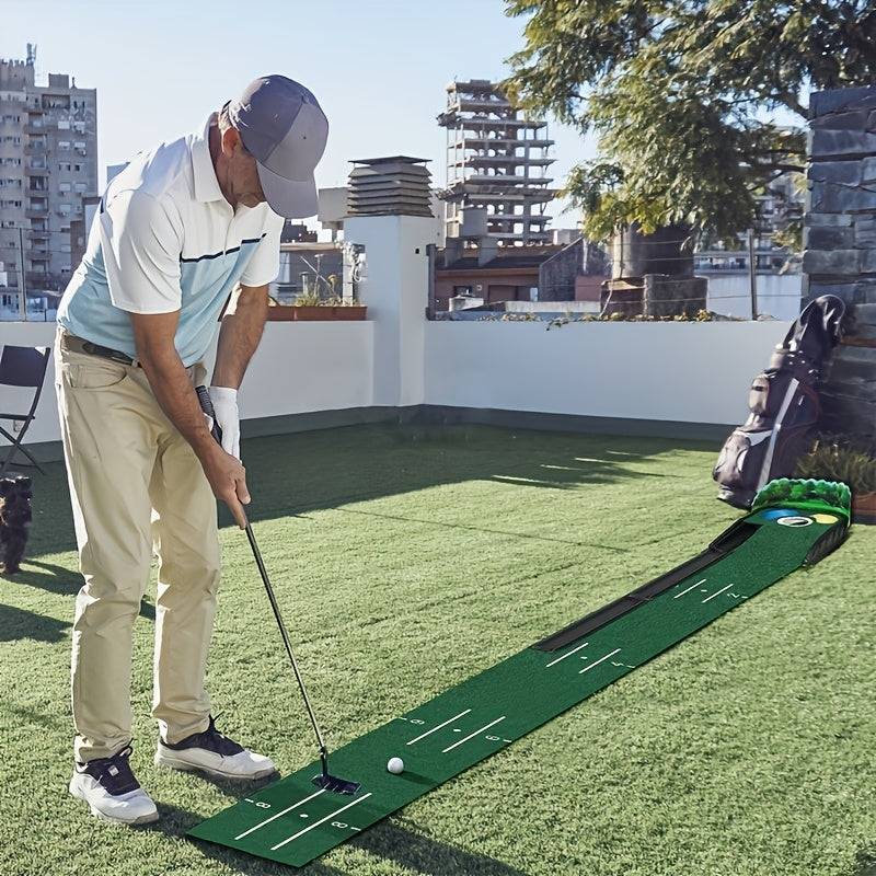 Golf Putting Mat Set with Ball Return System - Smokey Finds