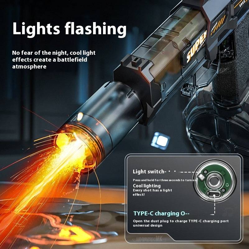 LED Electric Water Gun – Automatic Squirt Gun for Kids Summer Outdoor Play - Smokey Finds