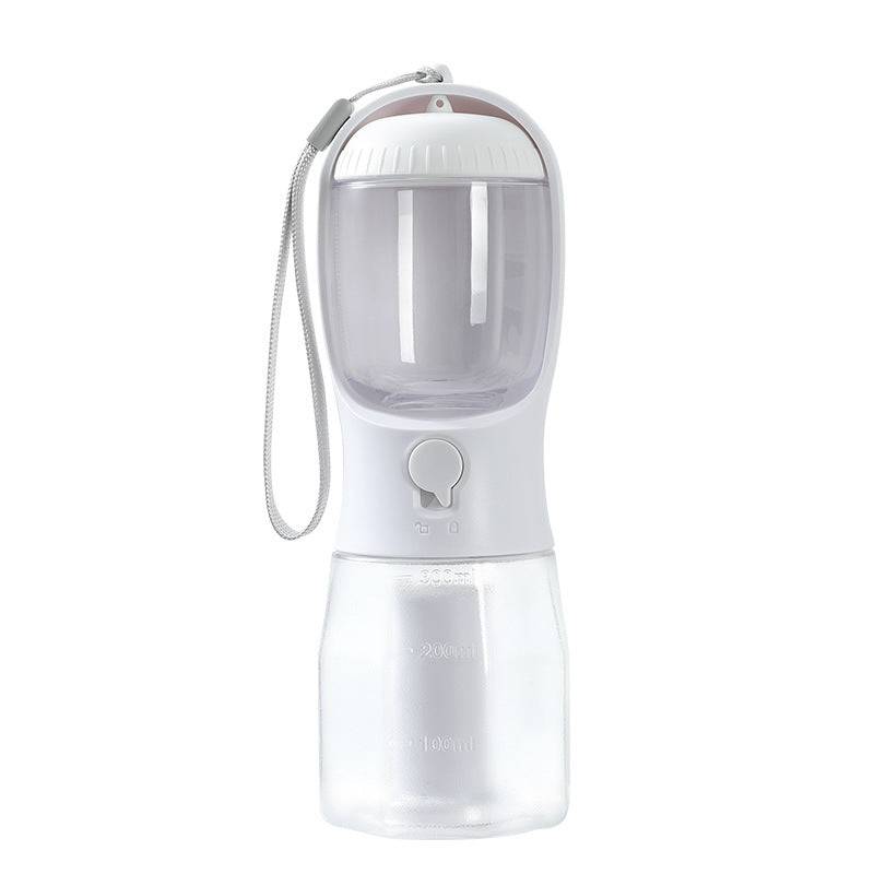 3-in-1 Portable Pet Water Bottle with Food & Waste Bag Compartment - Smokey Finds