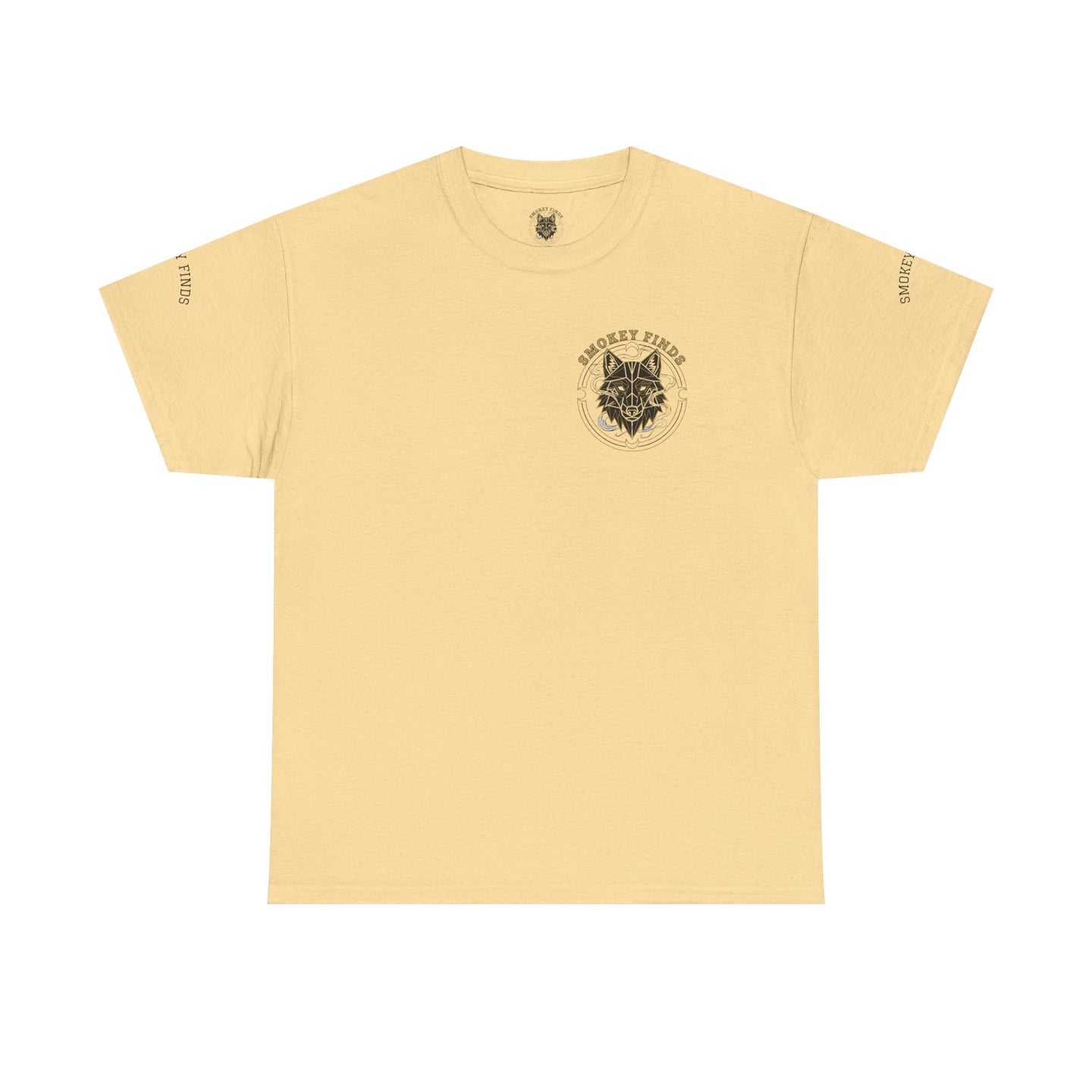Smokey Finds Forest Family Wolf Crest Tee | Crew Neck Graphic T-Shirt