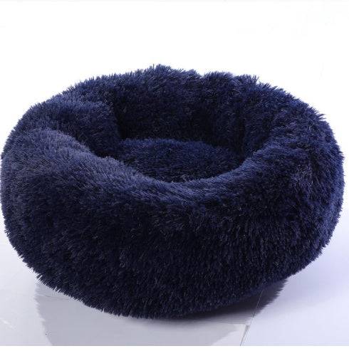 Plush Warm Pet Bed – Cozy Round Dog & Cat Nest - Smokey Finds