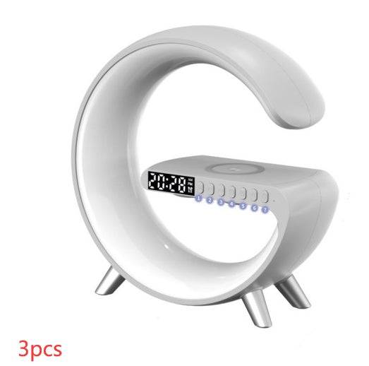 G-Shape LED Atmosphere Lamp – Wireless Charger & Bluetooth Speaker - Smokey Finds
