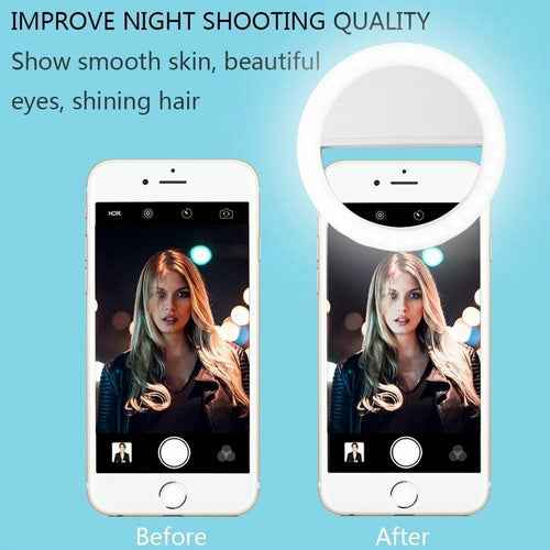 Portable Selfie Ring Light Clip for Phone - Smokey Finds