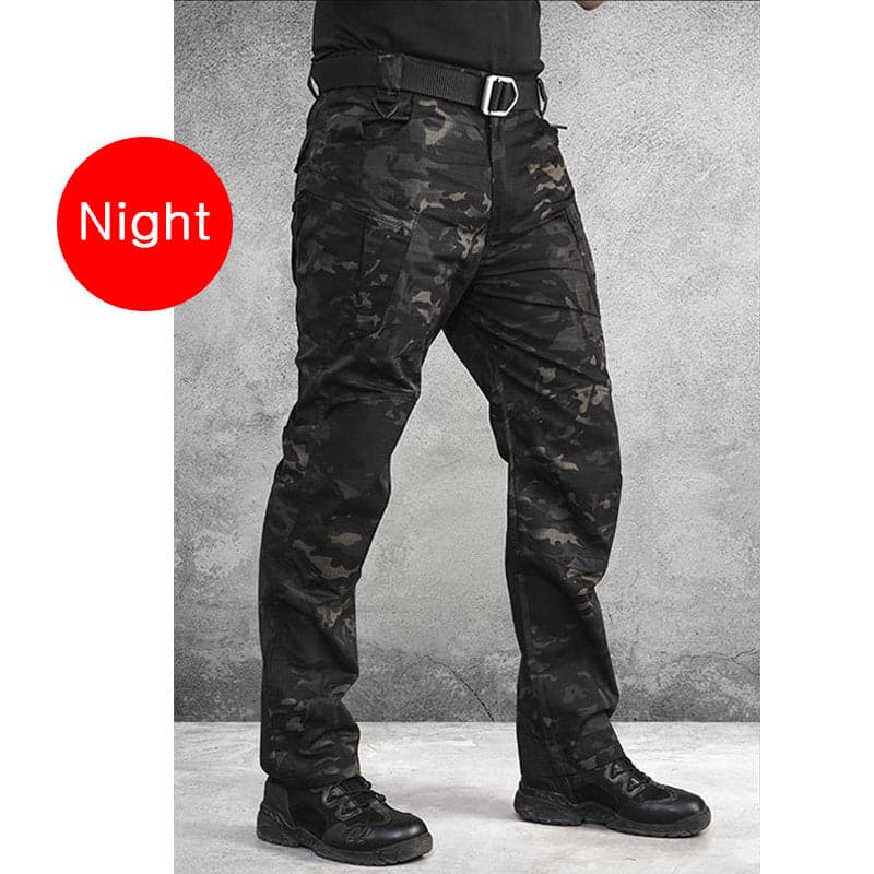 ANTARCTICA Outdoors tactical cargo pants dark camo front view