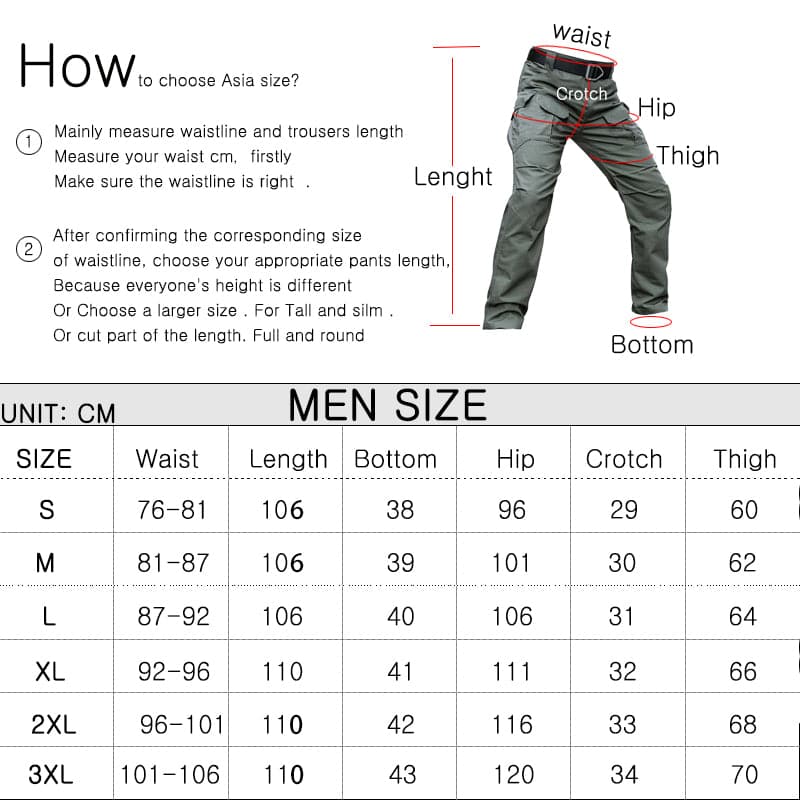 ANTARCTICA Outdoors ripstop cargo pants size range S-30 to XXXL-40
