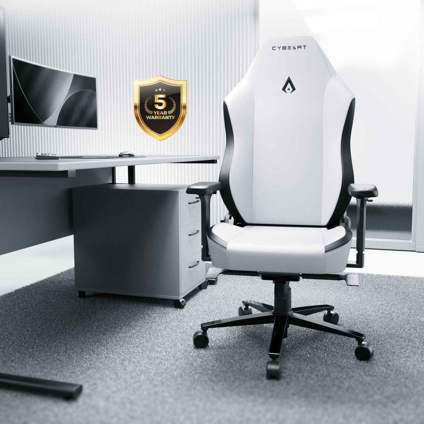 Apex Series - Arctic White Gaming Chair - Smokey Finds