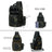 Anti-cut waterproof tactical sling bag side pocket detail dark camo