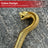 gold cobra walking cane with black shaft