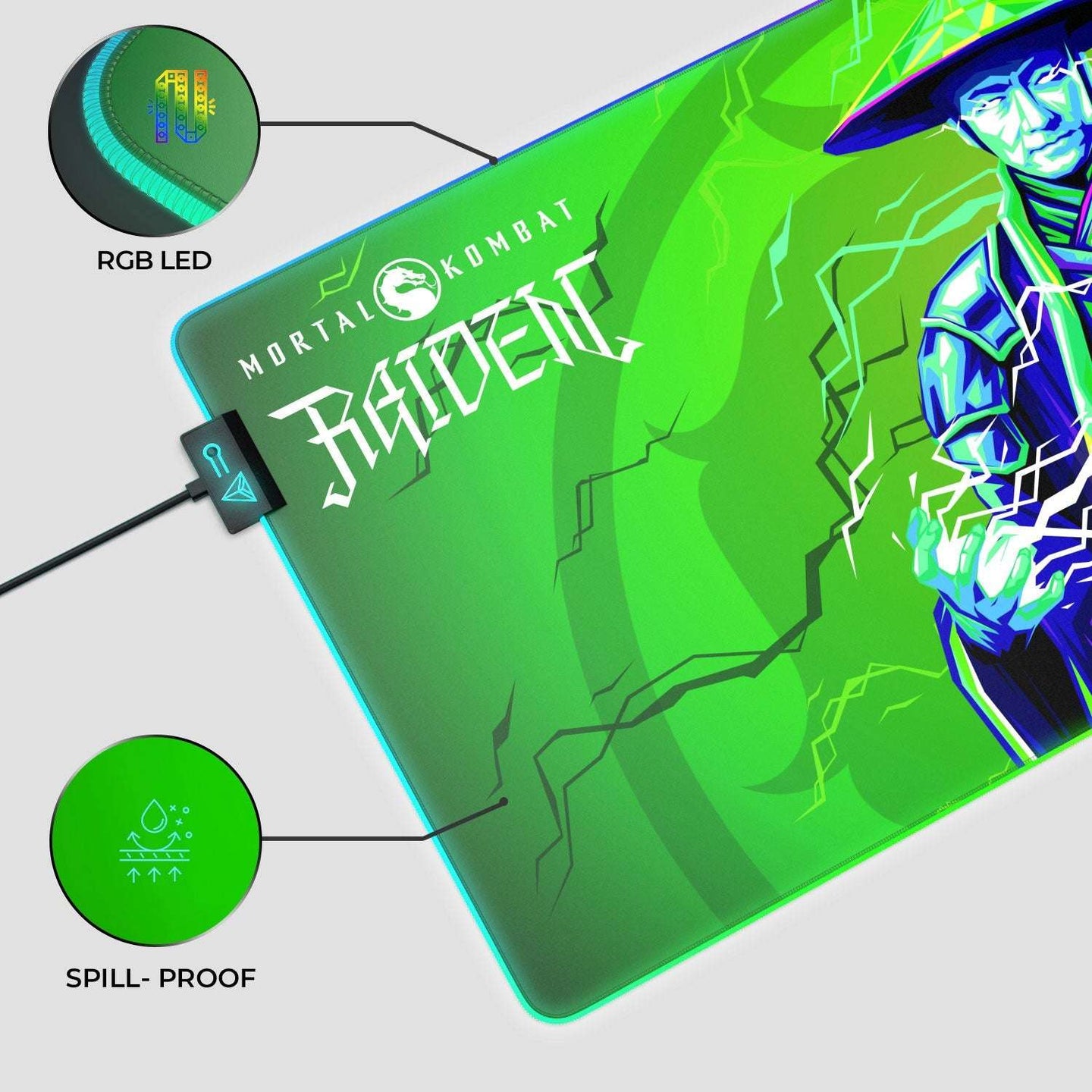 Raiden Gaming Mouse Pad XL Speed Control Pro - Smokey Finds