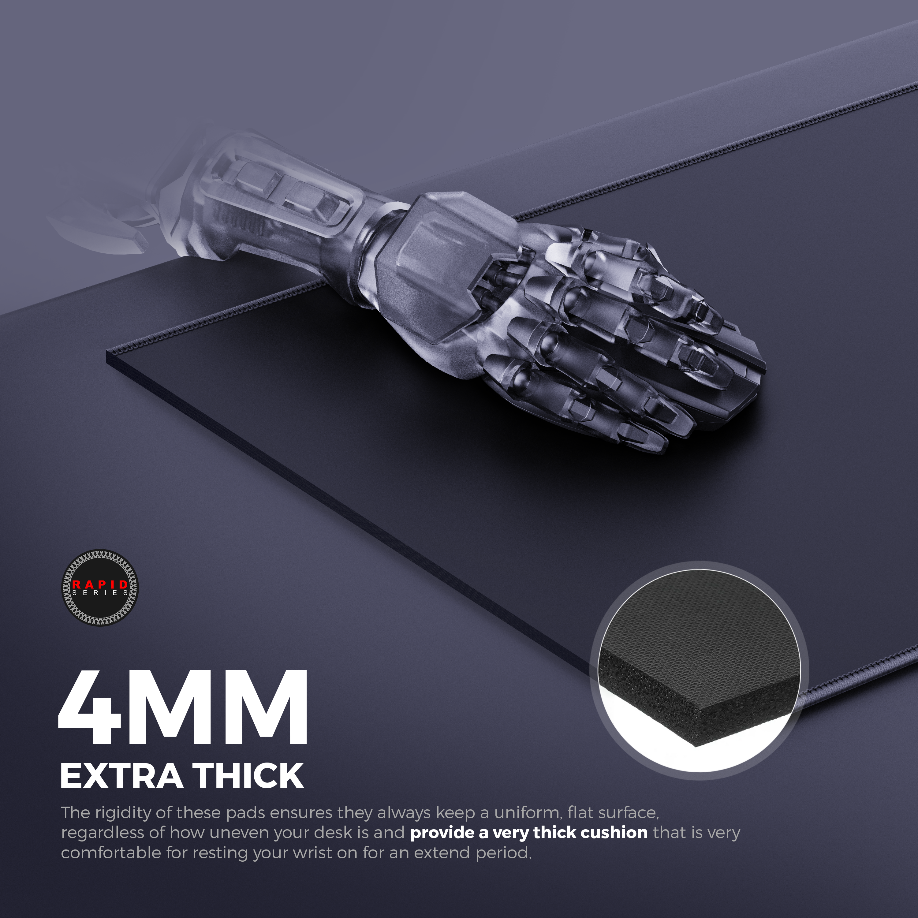 Ghost (Black) Gaming Mouse Pad