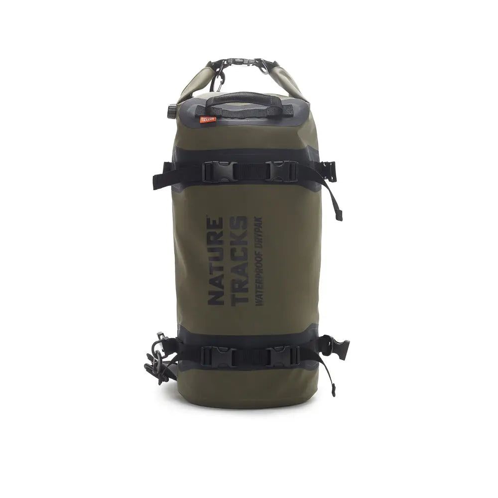 "Waterproof adventure duffel bag 25L – lifestyle shot"