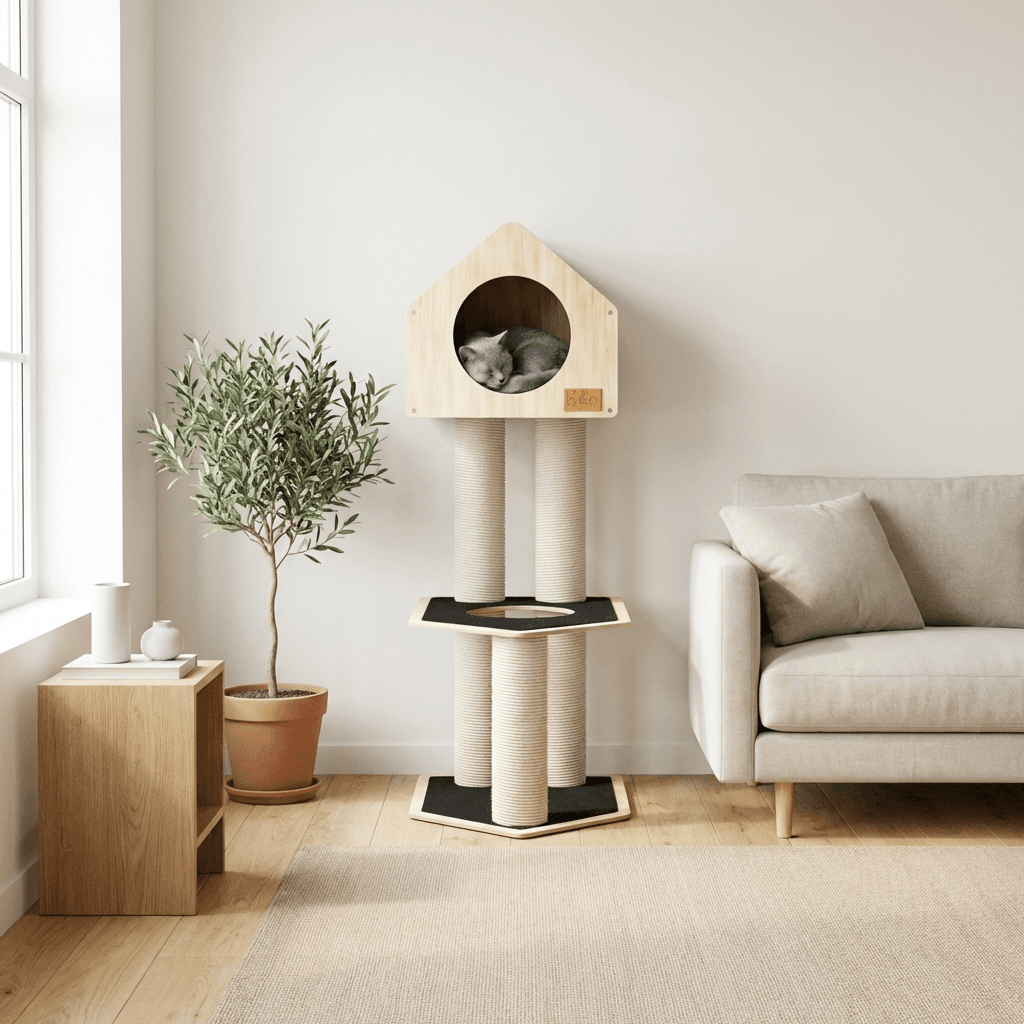 Condo Hideout - 2-Level Deluxe Cat Tree