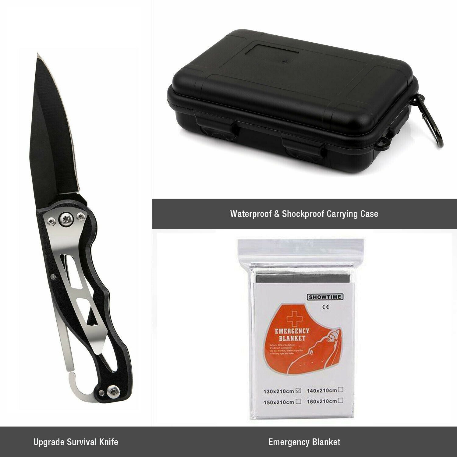 "14-piece outdoor survival kit – portable and lightweight"
