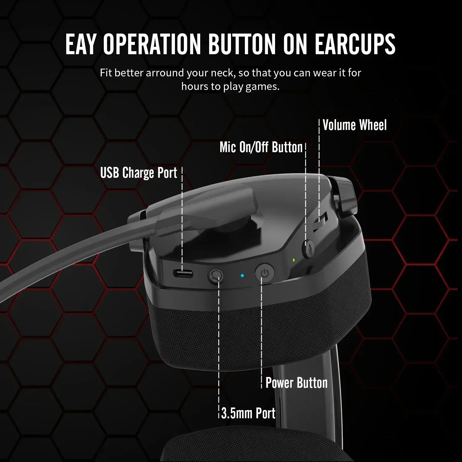 Dual Wireless Gaming Headset | 2.4GHz + Bluetooth, 48Hr Battery | PS5, PC, Switch