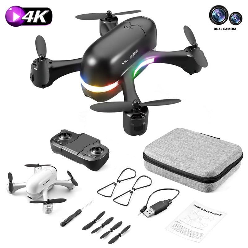 "S88 UAV drone with LED lighting and protection rings"