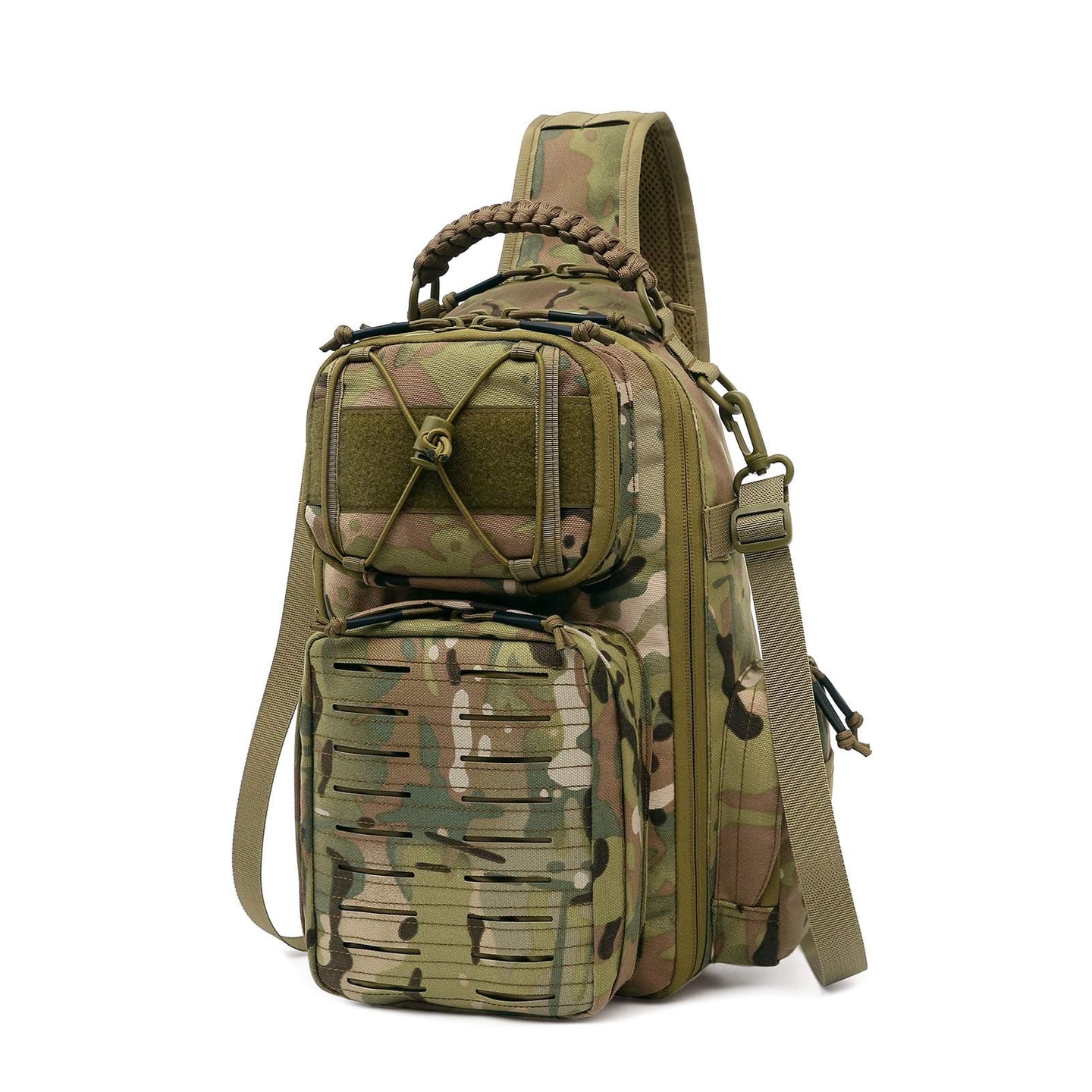 Military tactical sling bag CP camo crossbody carry