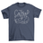 Cat Nap graphic t-shirt in navy, front view 