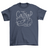 Cat Nap graphic t-shirt in navy, front view 