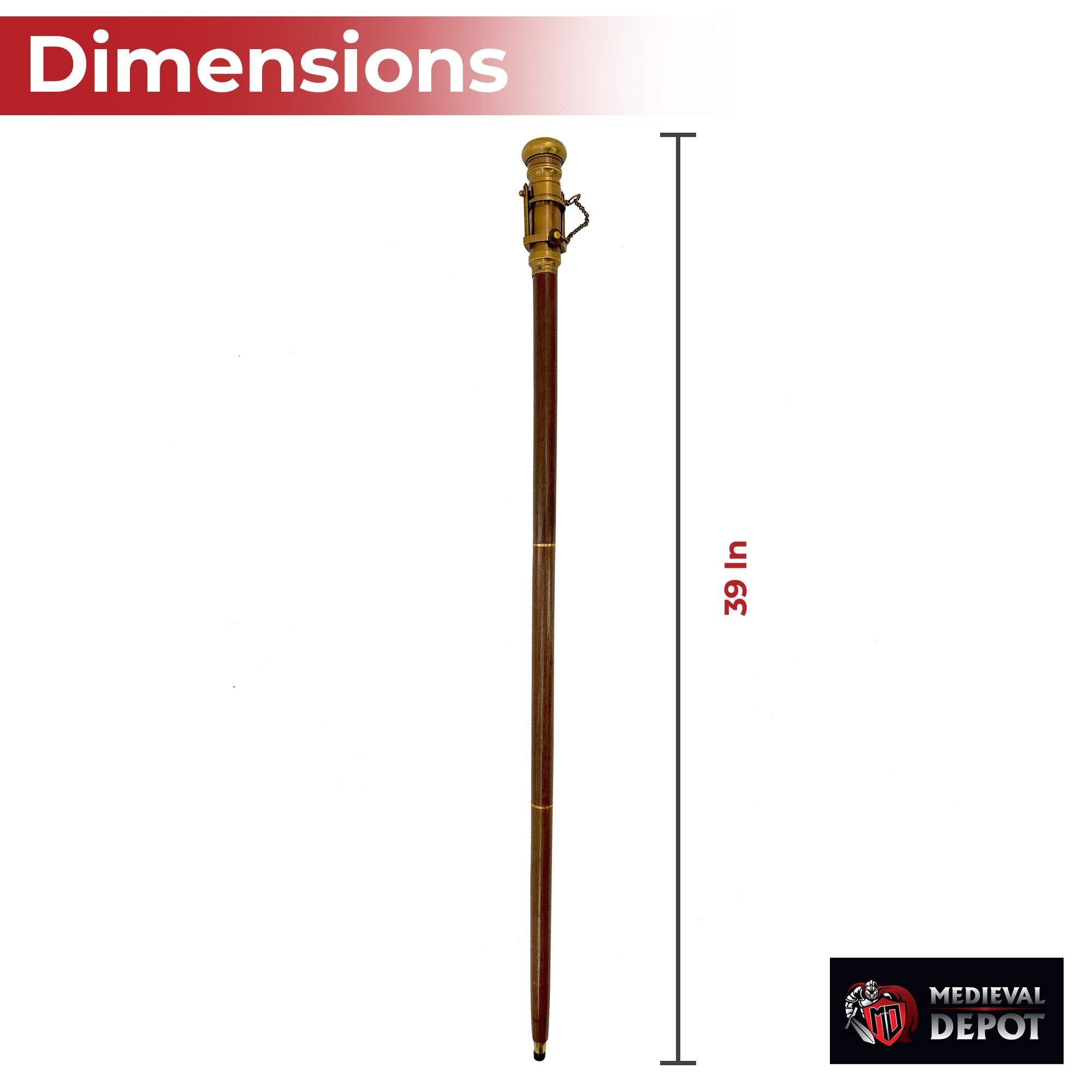 Would Be Lost Without You Steampunk Walking Cane - Smokey Finds
