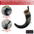 XL Drinking Horn with Black Leather Belt Frog - Smokey Finds