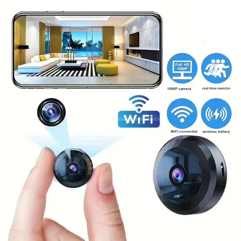 Mini WiFi Wireless Security Camera Night Vision (1080P HD) - Smokey Finds