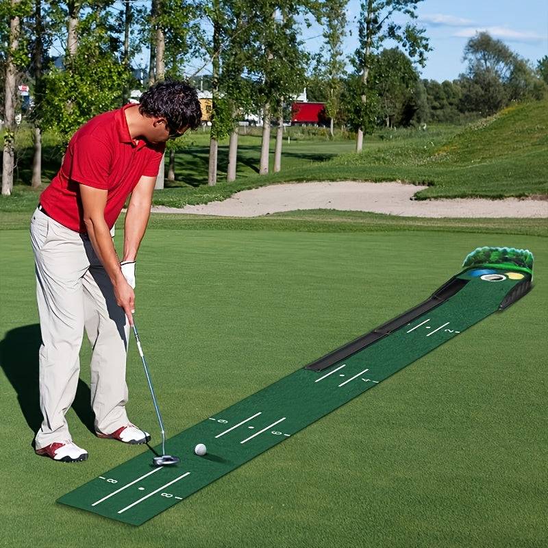 Golf Putting Mat Set with Ball Return System - Smokey Finds