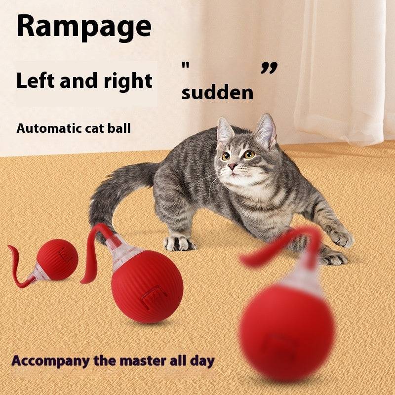 Interactive Cat Toy Ball – Auto-Rolling, Chirping & Motion-Activated - Smokey Finds