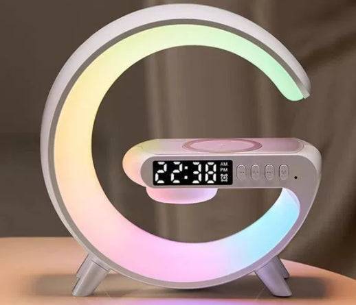 G-Shape LED Atmosphere Lamp – Wireless Charger & Bluetooth Speaker - Smokey Finds