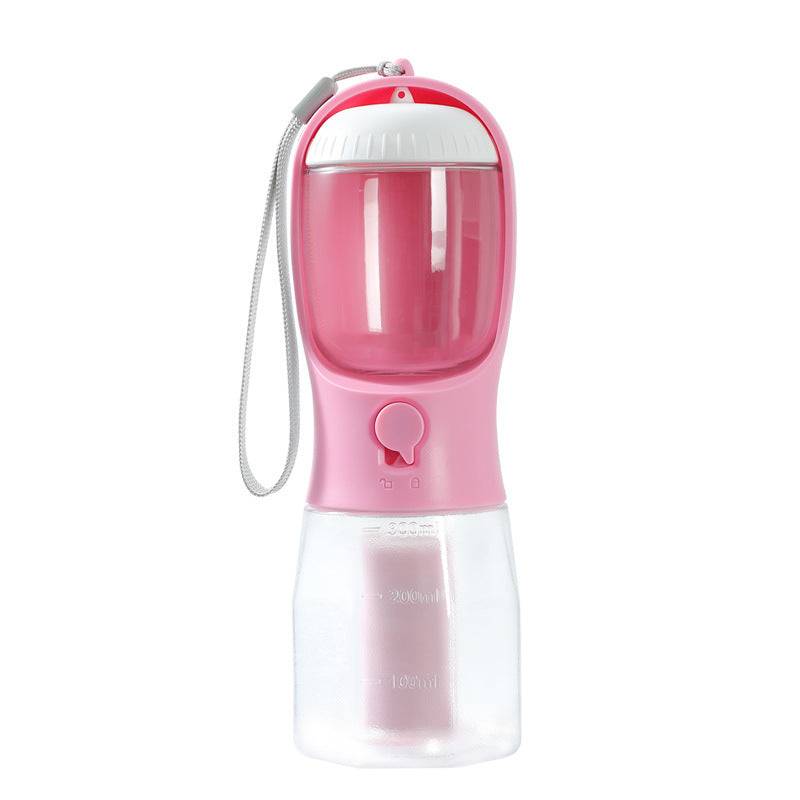 3-in-1 Portable Pet Water Bottle with Food & Waste Bag Compartment - Smokey Finds
