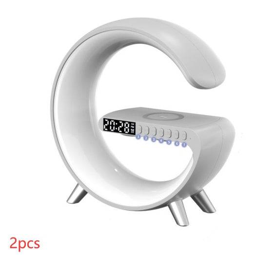 G-Shape LED Atmosphere Lamp – Wireless Charger & Bluetooth Speaker - Smokey Finds