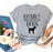 Easily Distracted By Dogs graphic t-shirt in navy, front view on model