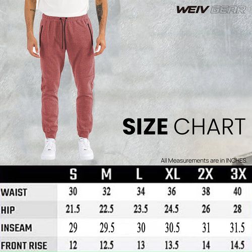 Heathered cotton sweatpants rear view showing Velcro back pocket