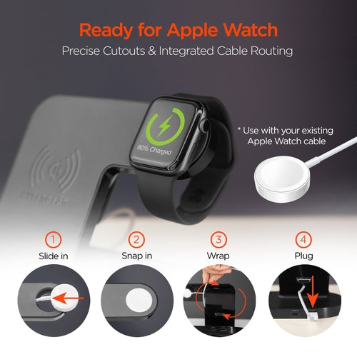 Hypergear 3-in-1 Wireless Charging Dock Black (15328-HYP) - Smokey Finds