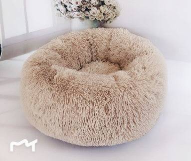 Plush Warm Pet Bed – Cozy Round Dog & Cat Nest - Smokey Finds