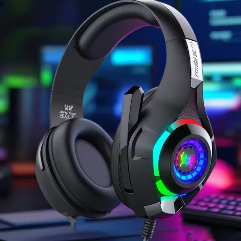 RGB Gaming Headset with Noise-Canceling Mic | PC, PS4, PS5, Xbox