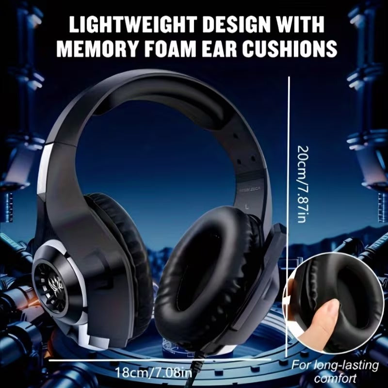 RGB Gaming Headset with Noise-Canceling Mic | PC, PS4, PS5, Xbox