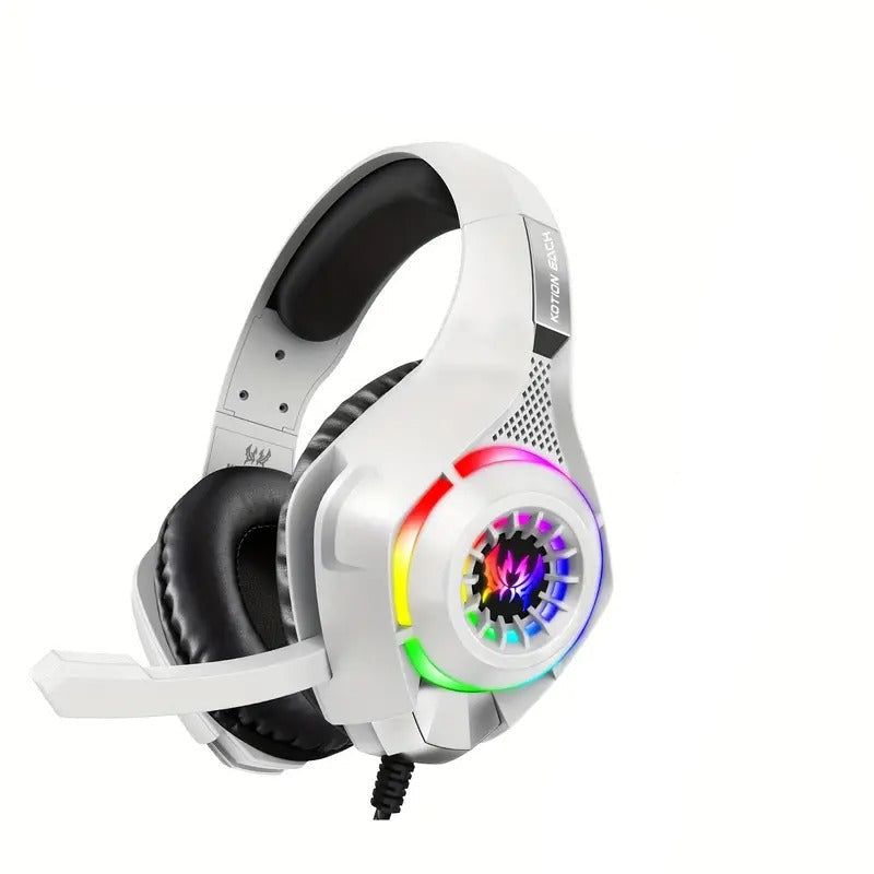 GS410 Gaming Headset with Noise-Canceling Mic & LED Lights | PC, PS4, PS5, Xbox