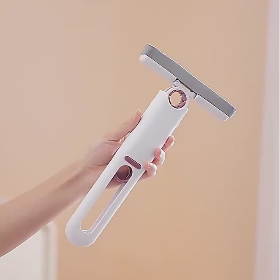 Portable self-squeeze mini mop with wringer in hand