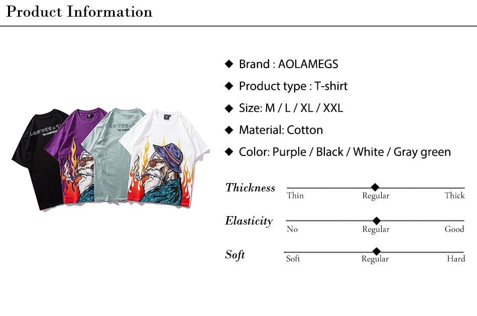 Men Japanese Printed Men's Tee Shirts O-neck T Shirt - Smokey Finds