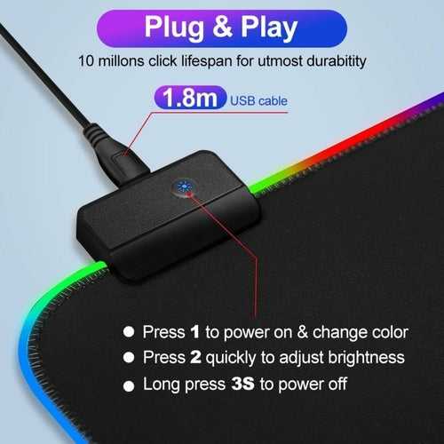 Ninja Dragons RGB Gaming Mouse Pad Large XL - Smokey Finds