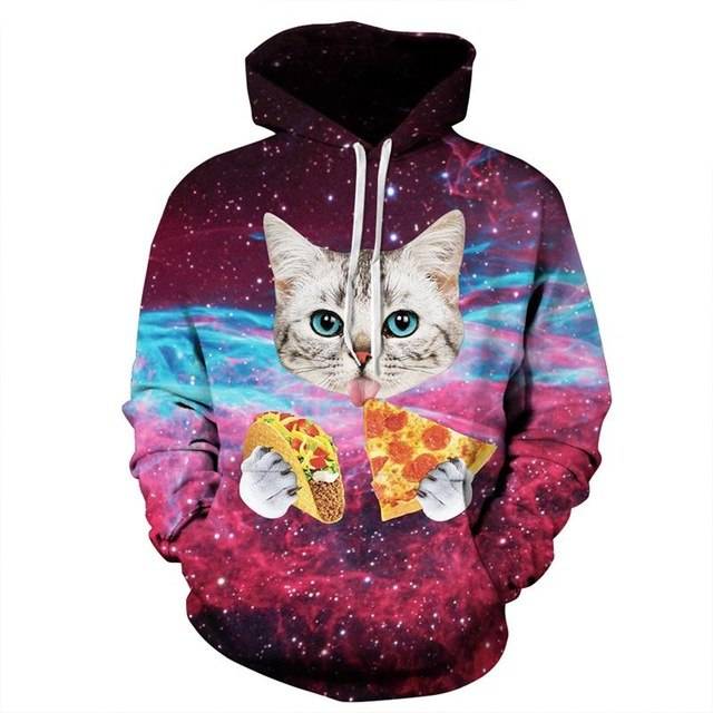 New Fashion 3D Print Waves of Purple Sprite Sweatshirt - Smokey Finds