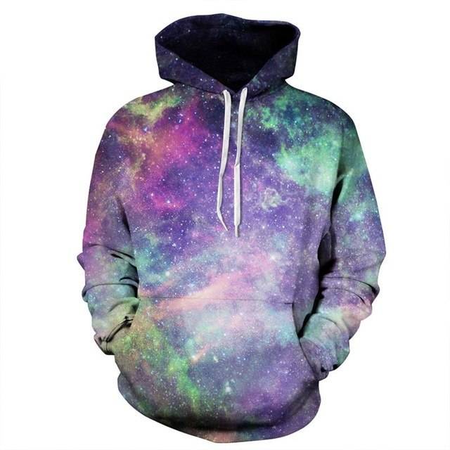 New Fashion 3D Print Waves of Purple Sprite Sweatshirt - Smokey Finds